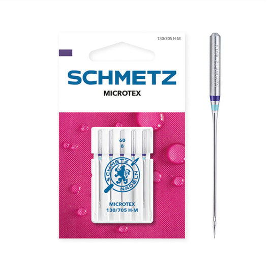 x5 Schmetz Microtex Needles : Mix 60-80