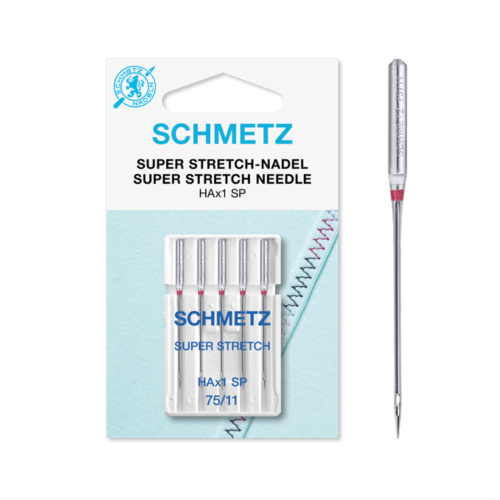 x5 Schmetz Super Stretch Needles : Mix 75-90