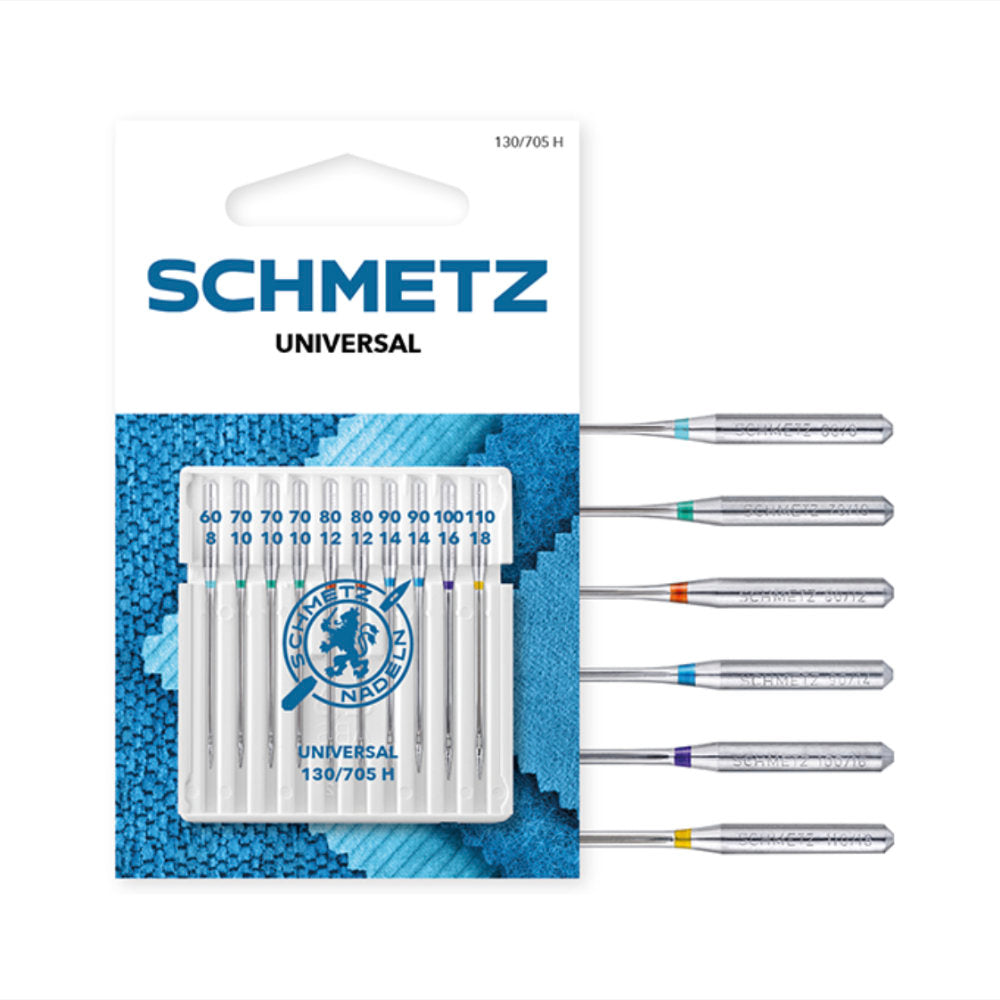 x10 Schmetz Universal Sewing Machine Needles : Mix 60-110