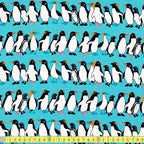 Sevenberry - Canvas Prints - Winter Penguins Blue - Sewing and Dressmaking Fabric