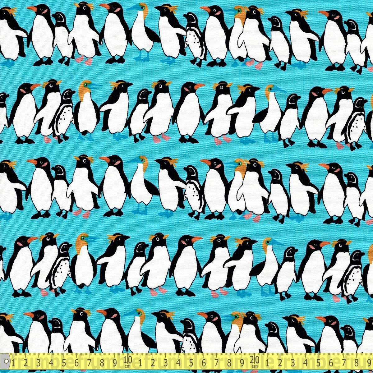 Sevenberry - Canvas Prints - Winter Penguins Blue - Sewing and Dressmaking Fabric