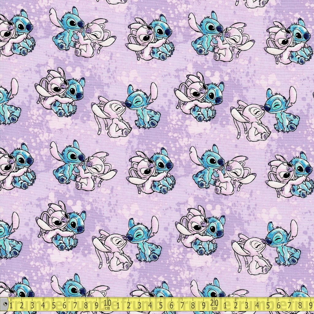 Springs Creative - Lilo And Stitch Angel Watercolour - Sewing and Dressmaking Fabric