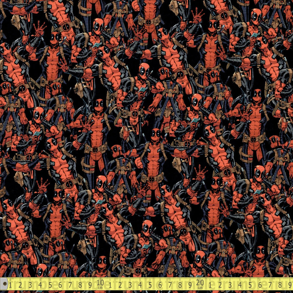 Springs Creative - Marvel Deadpool Packed - Black - Sewing and Dressmaking Fabric