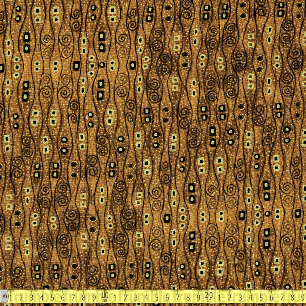 Timeless Treasures - Abstract Bejeweled Stripes - Brown - Sewing and Dressmaking Fabric