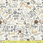 Timeless Treasures - Ball Of Yarn and Text - Natural - Sewing and Dressmaking Fabric