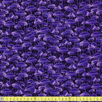 Timeless Treasures - Bioluminescente Mushrooms - Purple - Sewing and Dressmaking Fabric