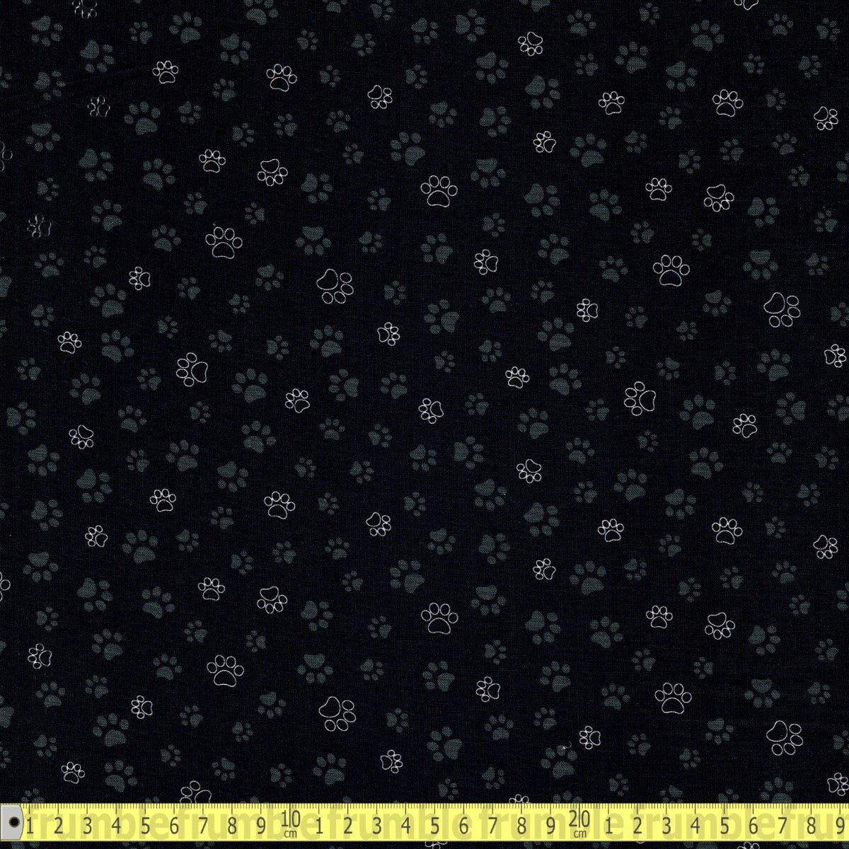 Timeless Treasures - Cat Paw Prints - Black - Sewing and Dressmaking Fabric