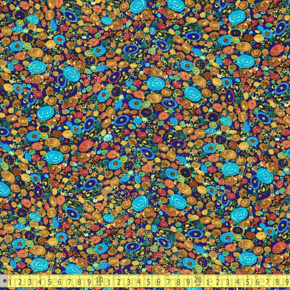 Timeless Treasures - Metallic Geo Floral - Navy - Sewing and Dressmaking Fabric
