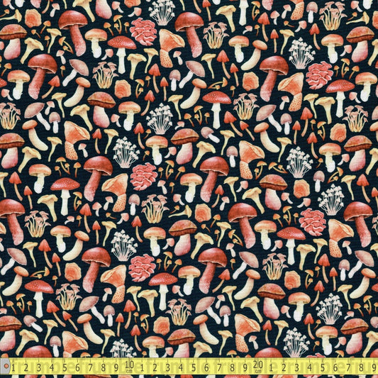 Timeless Treasures - Mushrooms Packed - Multi - Sewing and Dressmaking Fabric