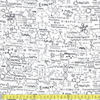Timeless Treasures - Scientific Formulas - White - Sewing and Dressmaking Fabric