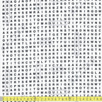 Timeless Treasures - Sew Strong Crossword Puzzle - White - Sewing and Dressmaking Fabric