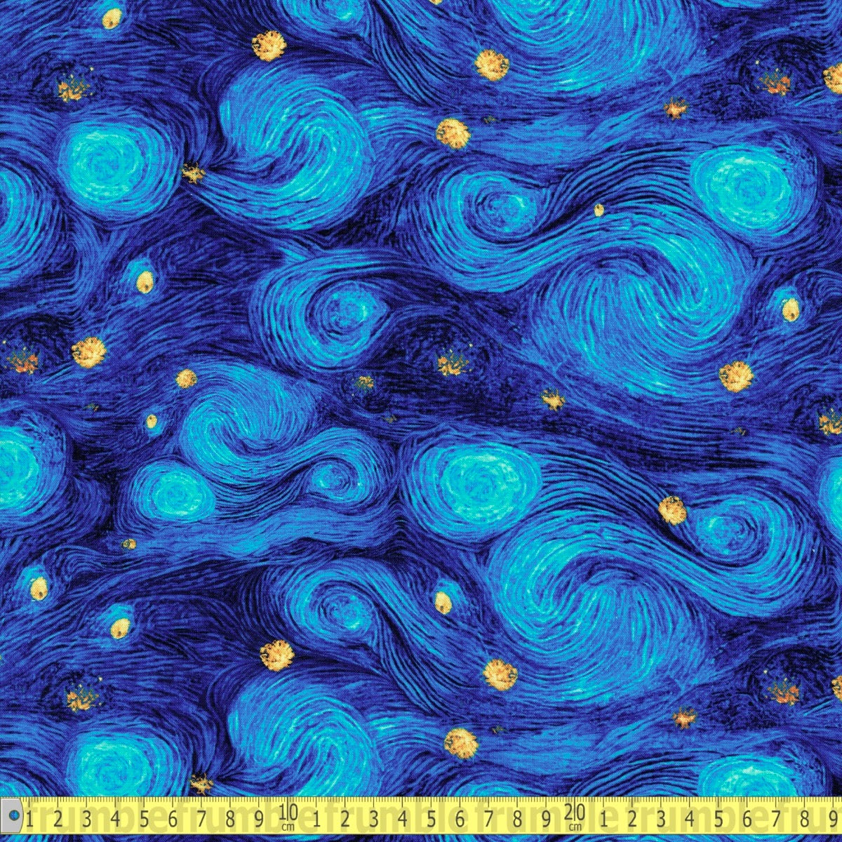 Timeless Treasures - Swirl Wind Texture - Royal - Sewing and Dressmaking Fabric
