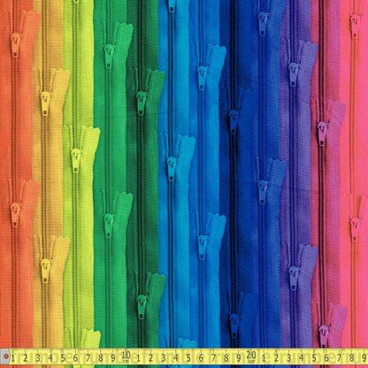 Timeless Treasures - Zipper Stripe Rainbow - Bright - Sewing and Dressmaking Fabric