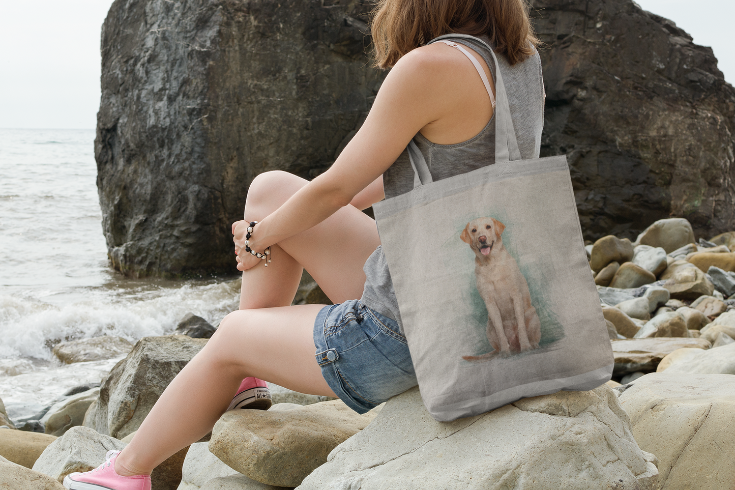 Cushion Panel - Pet Labrador Dog - Linen Look Canvas