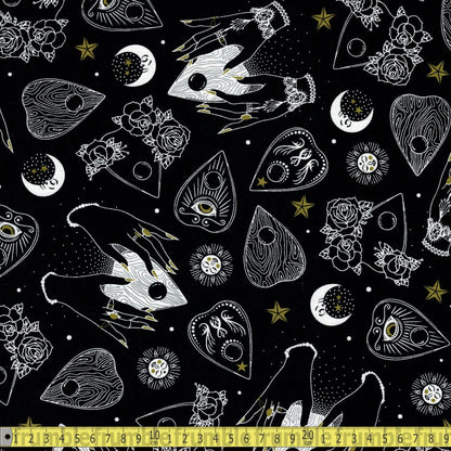 Voices from Beyond (Black) Quilting Fabric by Michael Miller - Sewing and Dressmaking Fabric