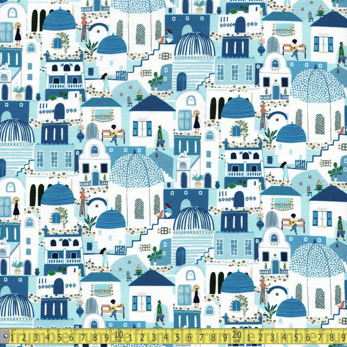 Wanderlust Blue Rooftops (Multi) by Dear Stella