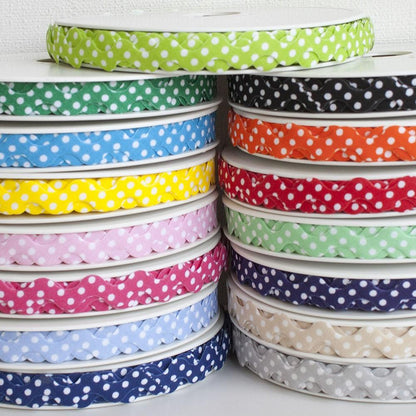 15mm Polka Dot Ric Rac Bias - Frumble Fabrics