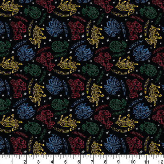 Harry Potter - Mystical Houses Black (Per Metre)