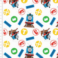 Quilting Cotton - Thomas & Friends - Train Signs White (Per Metre)