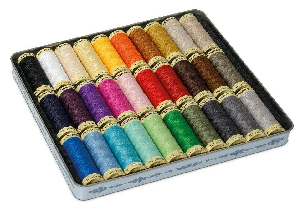 Gutermann Sew All Selection Tin with 30 Reels - Frumble Fabrics