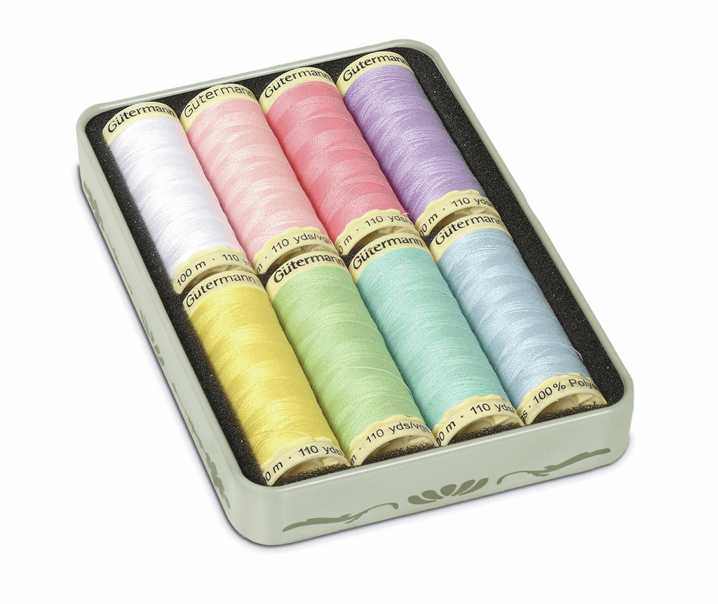 Gutermann Nostagia Tin of Threads x8 - Pastels - Frumble Fabrics