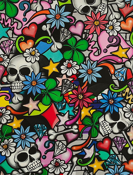 Street Skull Multi - Frumble Fabrics