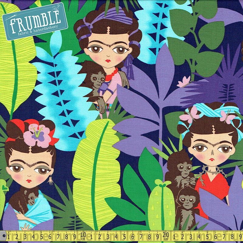 Ella Con Chagos Navy Purple - Frumble Fabrics