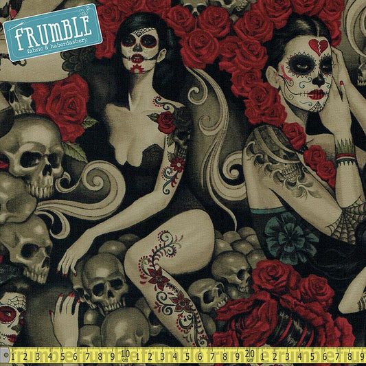 Las Elegantes Dark Smoke - Frumble Fabrics
