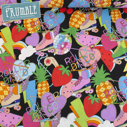 Roller Disco Black - Frumble Fabrics