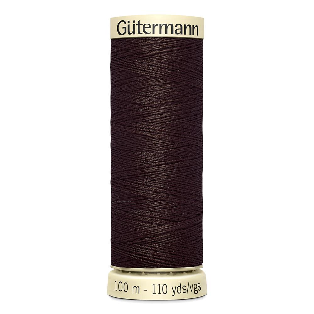 Sew All Thread 100m Reel - Colour 696 Dark Brown - Gutermann Sewing Thread