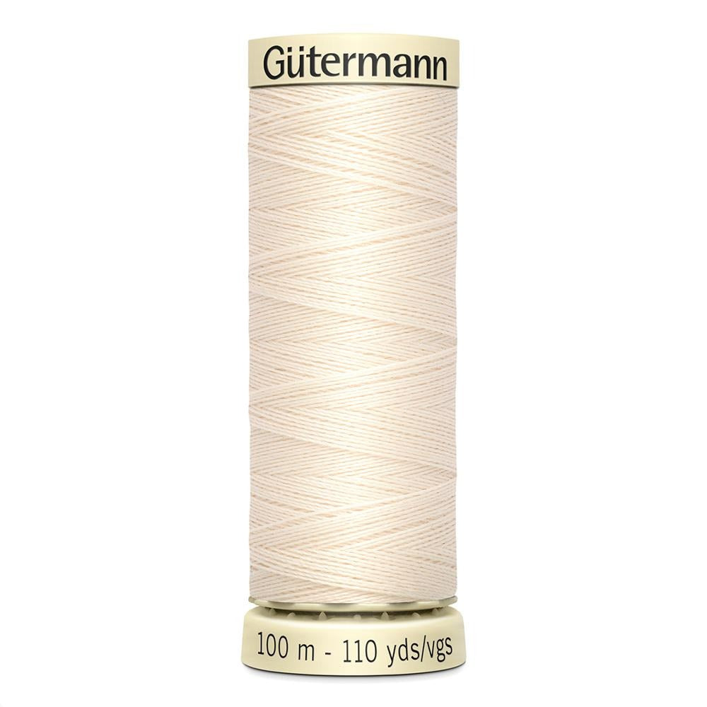Sew All Thread 100m Reel - Colour 802 Ivory - Gutermann Sewing Thread