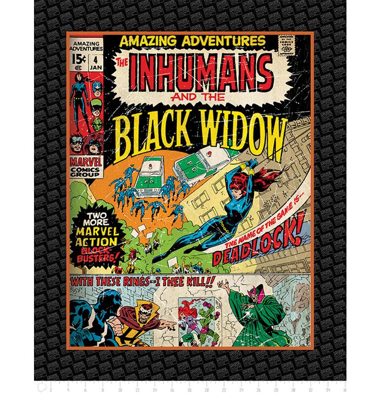 Marvel III Black Widow 90cm Panel - Frumble Fabrics