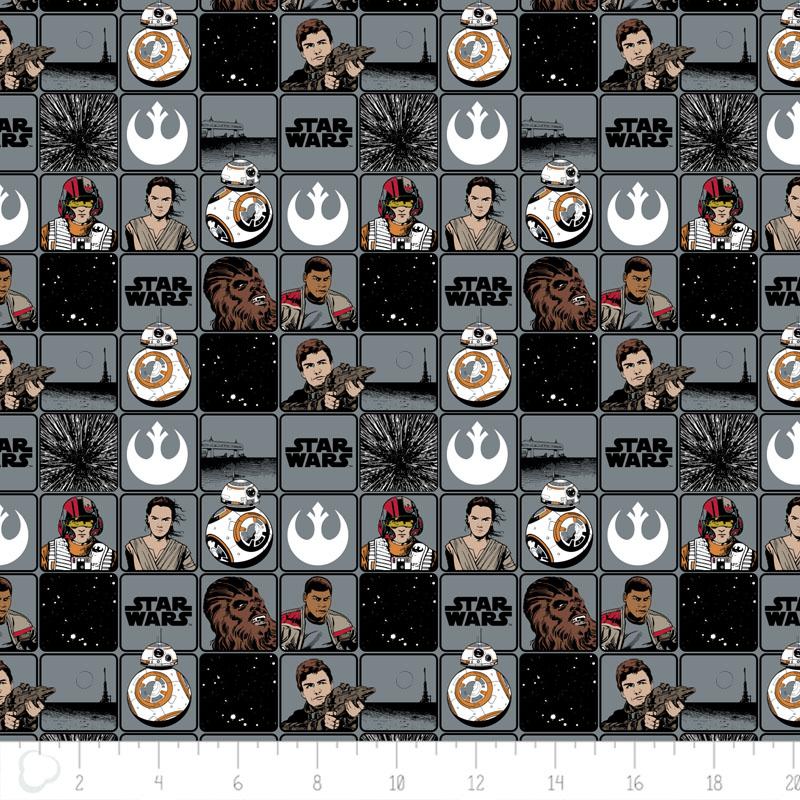 Star Wars Immortals II Heroes in Squares - Frumble Fabrics