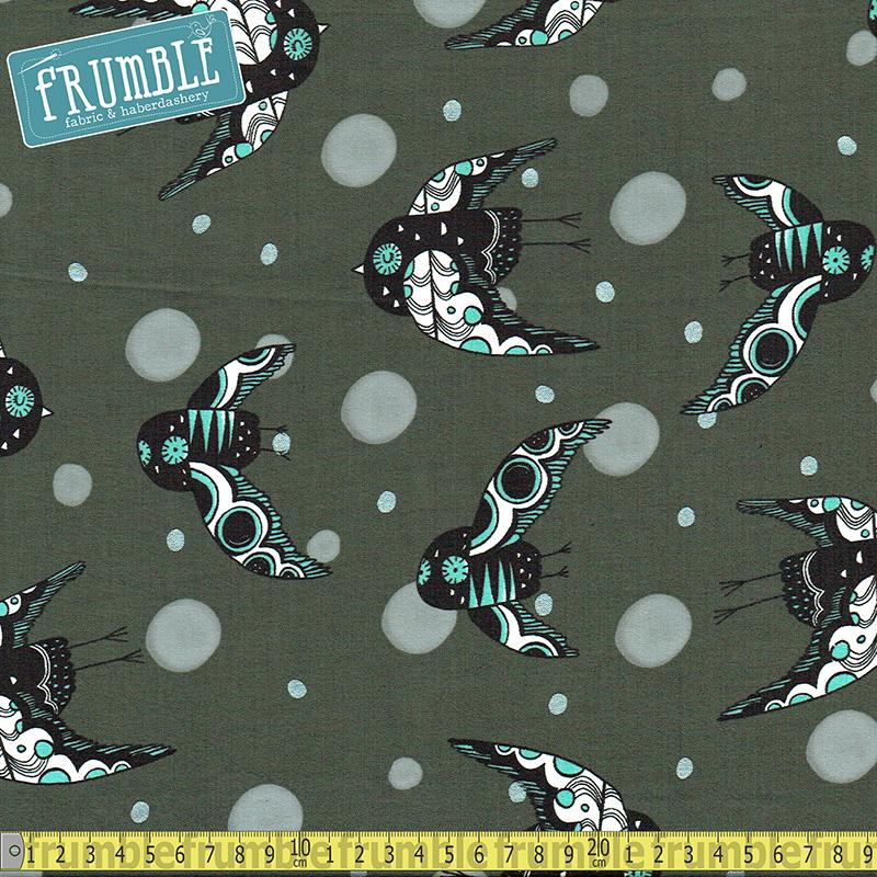 Sleep Tight - Night Owl Grey Pearlescent - Frumble Fabrics