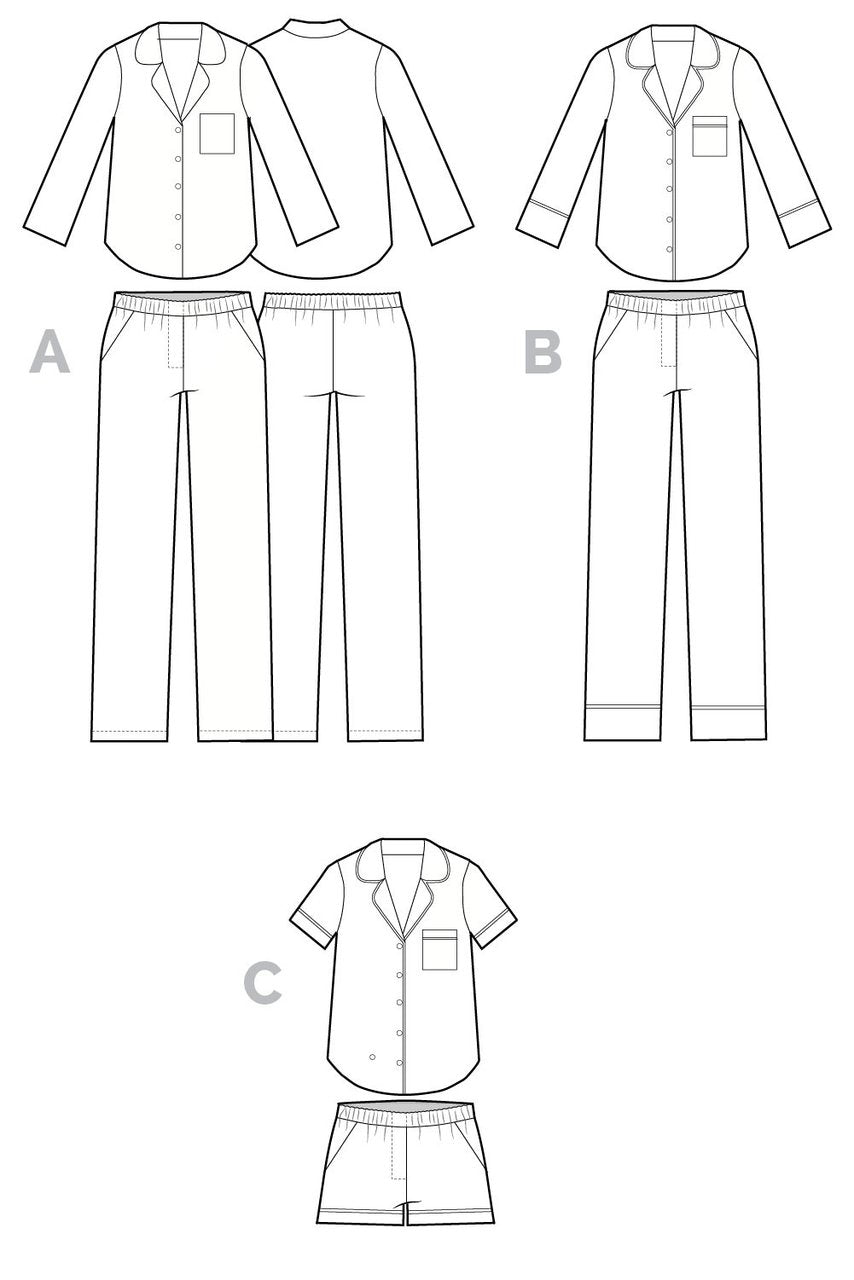 Carolyn Pyjama By Closet Case Patterns - Frumble Fabrics