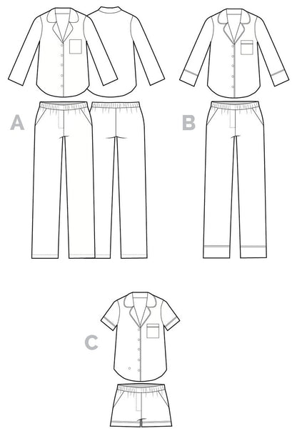Carolyn Pyjama By Closet Case Patterns - Frumble Fabrics