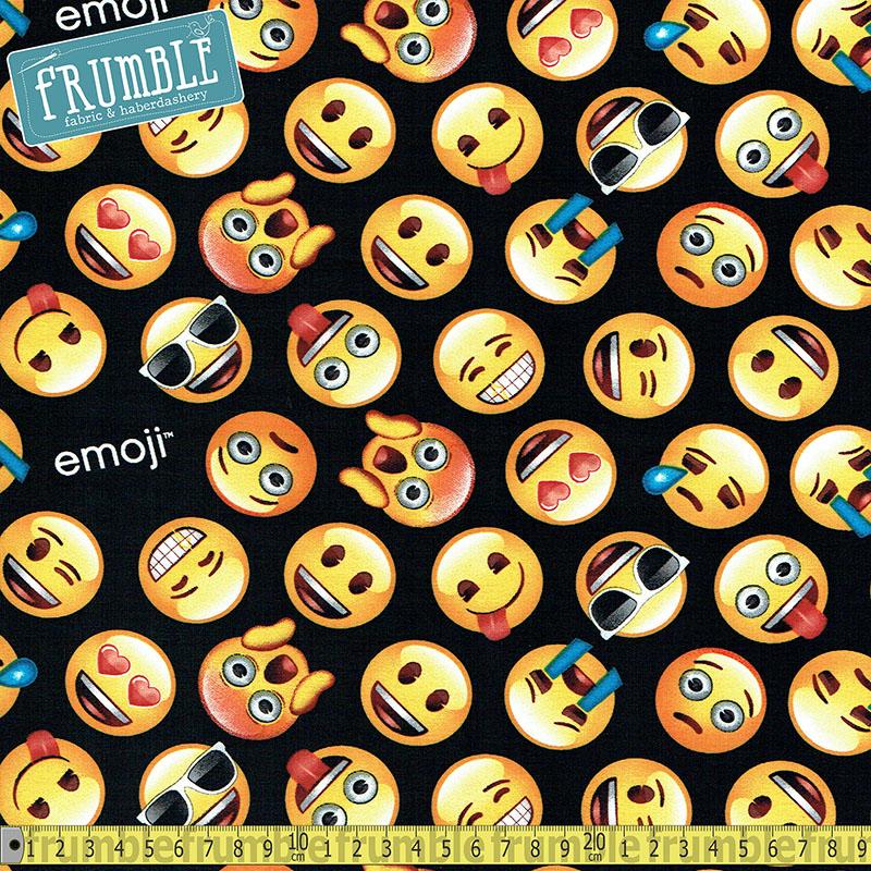 Classic Emoji Black - Frumble Fabrics