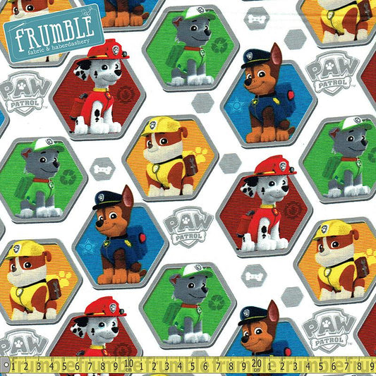 Paw Patrol Rescue White - Frumble Fabrics