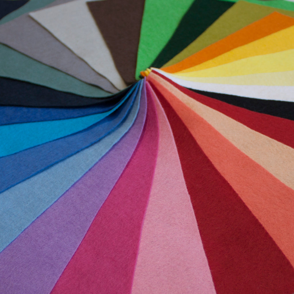 23cm Felt Squares Rainbow Pack - Frumble Fabrics