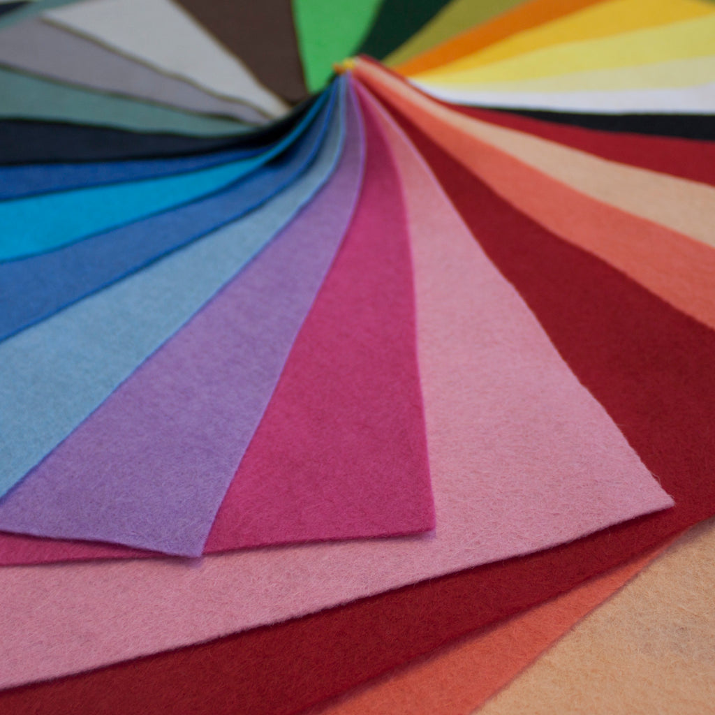 23cm Felt Squares Rainbow Pack - Frumble Fabrics