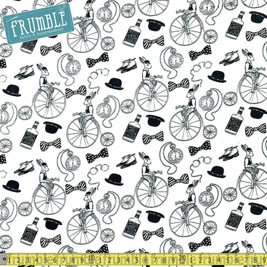 Nostalgic Motifs Ivory (Per Metre) - Frumble Fabrics