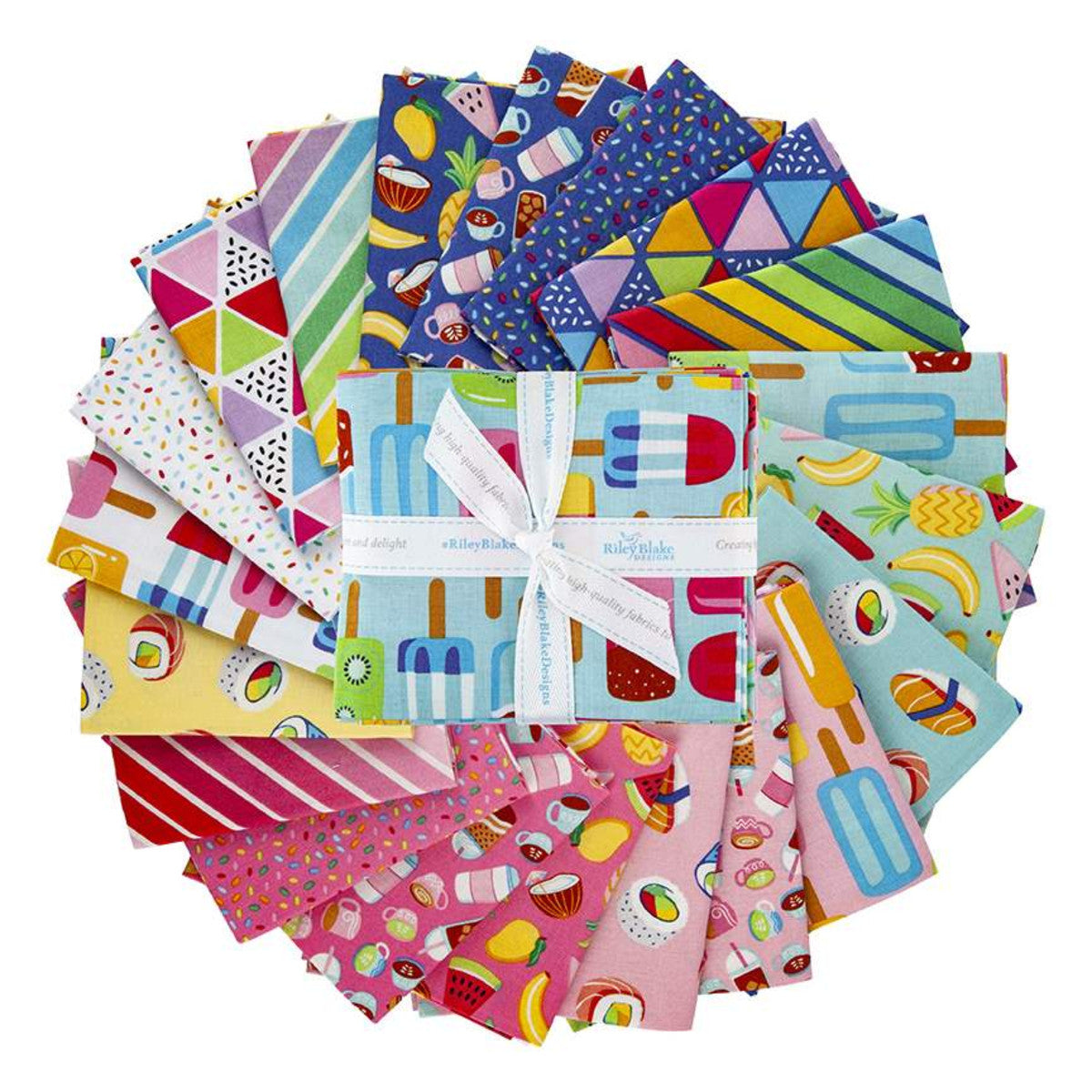 Riley Blake Rainbow Fruit Fabric Collection Fat Quarter Pack