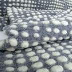 Textured Dots - Woollen Knitted Luxurious Coating - Grey