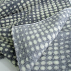 Textured Dots - Woollen Knitted Luxurious Coating - Grey
