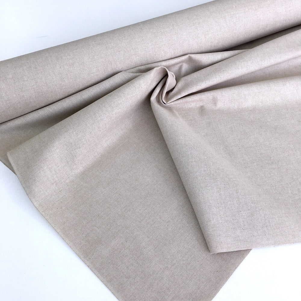 Plain Linen Look Half Panama Canvas Fabric - Frumble Fabrics