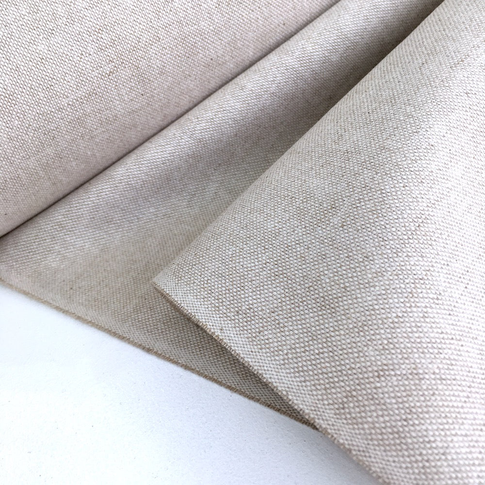 Plain Linen Look Half Panama Canvas Fabric - Frumble Fabrics