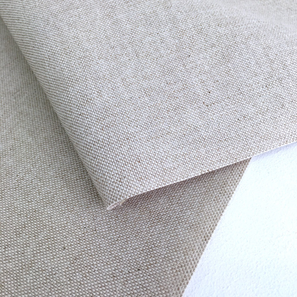 Plain Linen Look Half Panama Canvas Fabric - Frumble Fabrics