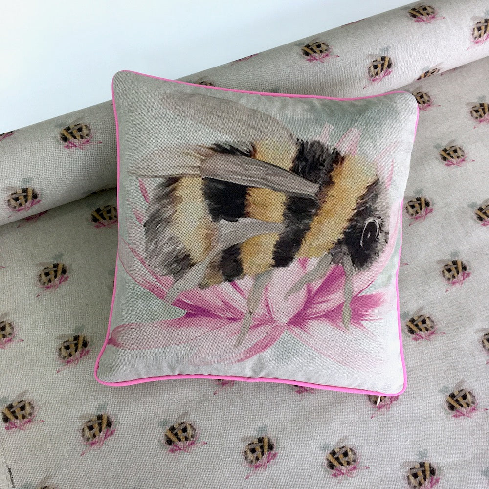 Floral Bee Cushion Panel Project Kit - Frumble Fabrics