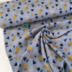 Shape Slices - GOTS Double Gauze - Lavender Blue