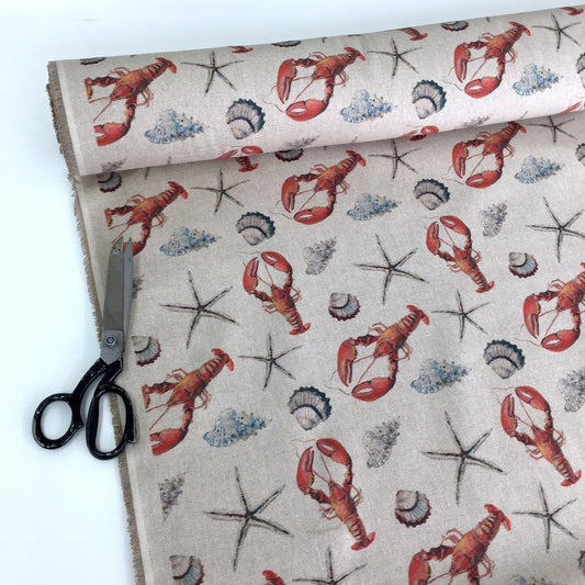 Under The Sea Linen Look Half Panama Canvas Fabric - Frumble Fabrics